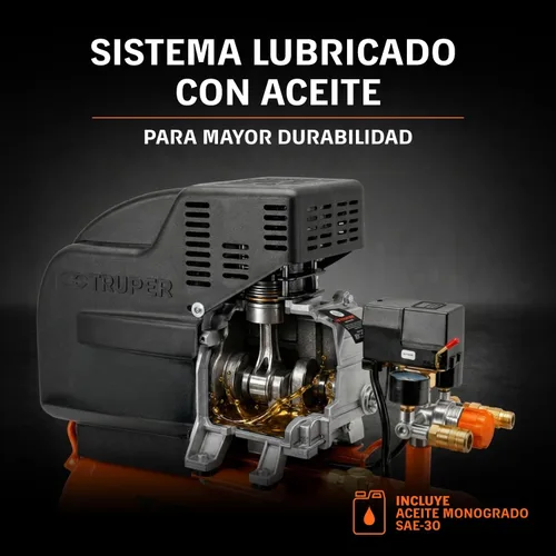 Vista 5 de Compresor horizontal 25 L, 3 HP (potencia máxima), 120 V