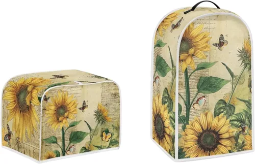 Vista 17 de doginthehole Funda para licuadora y tostadora, 2 rebanadas estéticas de estrellas de mar con estampado de conchas marinas para batidora o cafetera