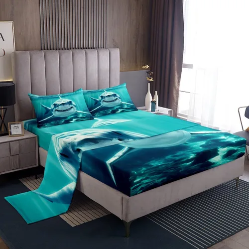 Vista 12 de Feelyou Juego de sábanas para niños con diseño de aguacate, ropa de cama bonita con frutas para niños y niñas, 1 sábana encimera y 1 sábana bajera