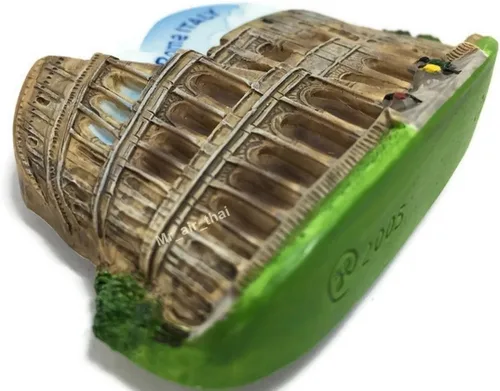 Vista 3 de WitnyStore Pequeño Coliseo Romano Anfiteatro Antiguo en Roma Italia Sur Europa Atracciones Turísticas Resina Refrigerador Imán Viajero Recuerdo