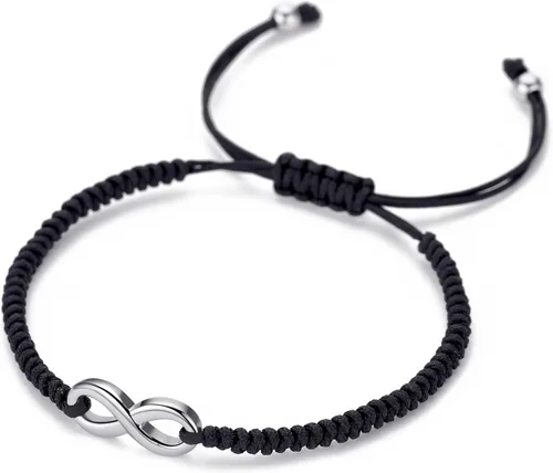 Vista 4 de Pulsera infinita a juego para parejas para mujer, joyería de amistad