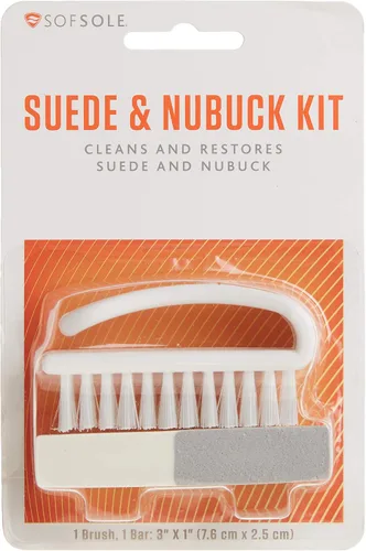 Vista 2 de Sof Sole Kit de cepillo de limpieza de gamuza y nobuck para zapatos, Blanco