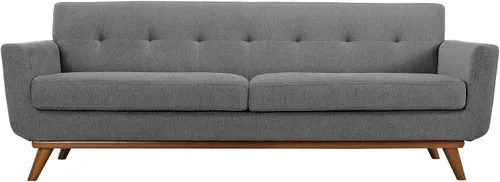 Vista 4 de Modway Engage - Sillón de madera Gris Expectativa