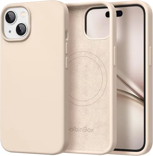 Vista 129 de GolbinBox Funda magnética para iPhone 17, compatible con MagSafe, cubierta de silicona integrada para control de cámara, funda de silicona líquida a