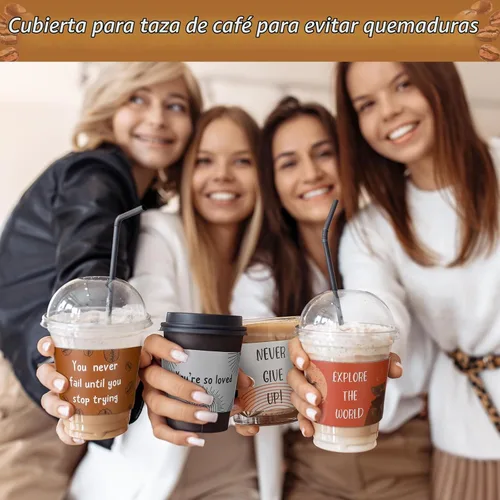 Vista 2 de Dingion - Juego de 200 fundas desechables para tazas de café para bebidas