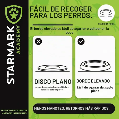 Vista 5 de Starmark EasyGlide DuraFoam - Disco volador de juguete para perros de 9 pulgadas