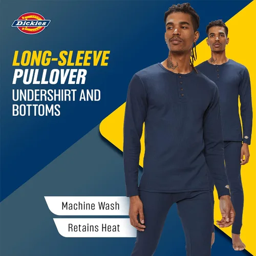 Vista 4 de Dickies Conjunto de ropa interior térmica para hombre, 2 piezas, capa base para clima frío para hombre