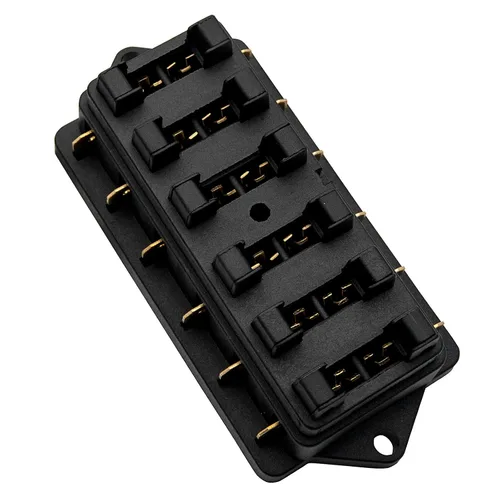 Vista 2 de MASO Caja de fusibles de coche 6 vías hoja de fusibles bloque titular 12 V 24 V coche camión circuito marino estándar ATC