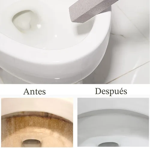Vista 6 de Paquete de 6 piedras pómez para limpieza de inodoro, barra limpiadora para eliminar los anillos de agua dura, acumulación de calcio y óxido