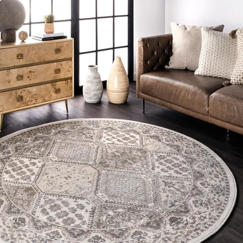 Vista 20 de nuLOOM Alfombra de Área Becca Tradicional con Diseño de Azulejos 2x3, Beige, Diseño Transicional Desvanecido, Resistente a las Manchas, Para