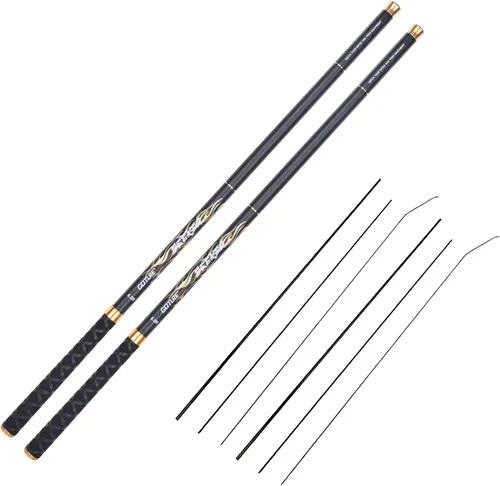 Vista 18 de Goture/ Kit de caña de pescar telescópica Tenkara/ Caña de pescar ultraligera para viajes, caña de pescar plegable portátil para bass y crappie