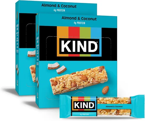 Vista 9 de KIND - Barras de nueces, almendras y coco, 1.4 onzas, 24 unidades, sin gluten, bajo índice glucémico, 0.18 onzas de proteína