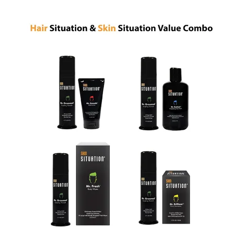 Vista 8 de Hair Situation Mr. Groomed - Pomada mate para hombres, fuerte sujeción durante todo el día, aspecto de acabado natural mate, cera de peinado