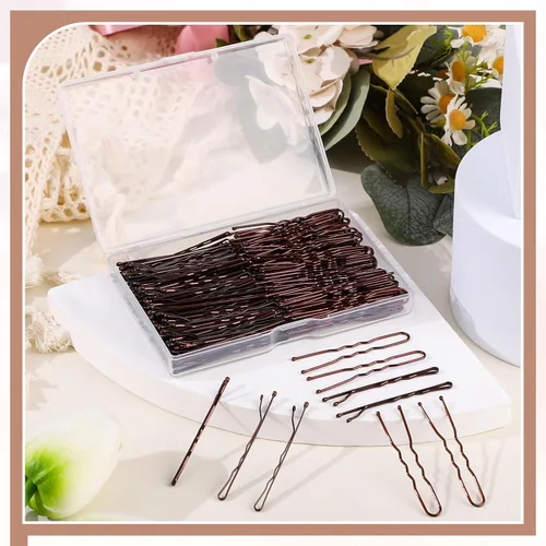 Vista 7 de Kit de 200 horquillas para el cabello, horquillas y horquillas en forma de U, regalos para mujeres y niñas con caja de almacenamiento, peinados