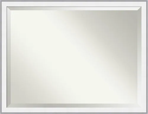 Vista 77 de Amanti Art - Espejo de baño blanco para sobre lavabo, espejo de tocador rectangular blanco de 35x45 para gabinete, marco moderno extragrande, se
