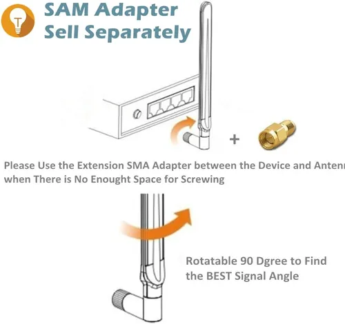 Vista 6 de TECHTOO Antena LTE 3G 4G Banda ancha 700-2600Mhz GSM Antena WiFi con conector macho SMA para CEP Router Hotspot Celular Gateway Industrial IoT