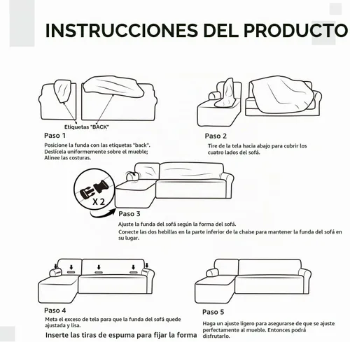 Vista 7 de Funda Easy-Going elástica para sofá modular, 2 piezas, en forma de L, para sala de estar, tela jacquard, con parte inferior elástica para perros