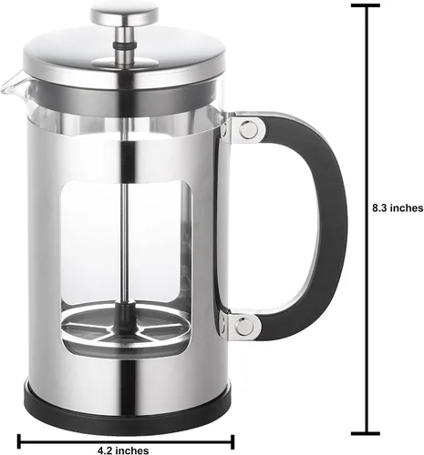 Vista 5 de CUISINOX Cafetera de prensa francesa con sistema de filtración de juntas de silicona, 32 oz (8.3 x 4.2 pulgadas)