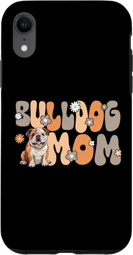 Vista 24 de Funda para iPhone 16 Bulldog Inglés Groovy World's Best English Bulldog Mom