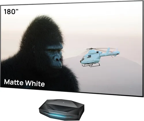Vista 10 de AWOL Aetherion Pro 4K 3D proyector de tiro ultra corto y paquete de pantalla de proyector blanco mate de 120 pulgadas (Aetherion Pro y MW-120)