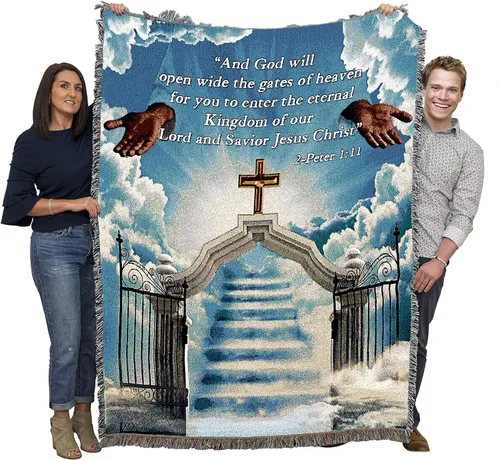 Vista 15 de Pure Country Weavers Manta con texto en inglés «Wherever A Beautiful Soul Has Been, There is A Trail of Beautiful Memories», tapiz de regalo