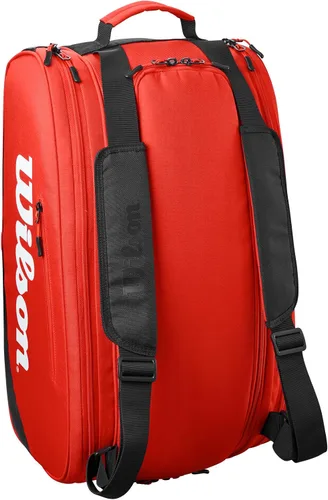 Vista 3 de WILSON Tour Padel Bag - Capacidad para hasta 6 paletas, rojo/negro