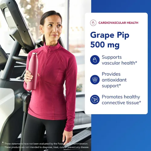 Vista 3 de Pure Encapsulations Grape Pip 500 mg Apoya la salud vascular* 120 cápsulas