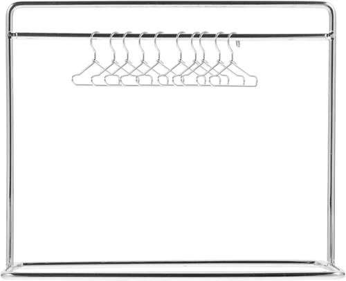 Vista 9 de NUOBESTY Perchero de ropa para muñecas, perchero de ropa en miniatura, perchero para ropa, decoración de casa de muñecas, accesorios para muebles