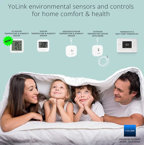 Vista 9 de YoLink Sensor inteligente de temperatura y humedad para exteriores, higrómetro, termómetro, alcance de 1000', vida útil de la batería de 2+ años