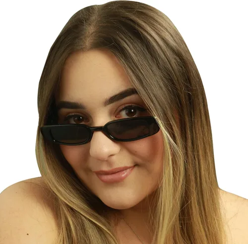 Vista 7 de ShadyVEU Gafas de sol rectangulares clásicas y delgadas con protección UV de los años 90 diseño vintage pequeño y ancho retro