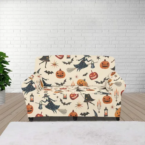 Vista 21 de Horeset Fundas elásticas para sofá con diseño de flores otoñales, lavables para sofá de 2 cojines, funda protectora para mascotas y perros