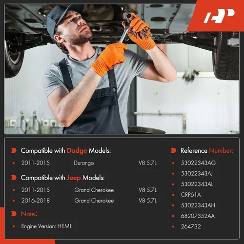 Vista 2 de A-Premium - Sump de aceite de motor con tapón de drenaje y pernos Compatible with Dodge Durango 2011-2015, Jeep Grand Cherokee 2011-2018, 5.7L