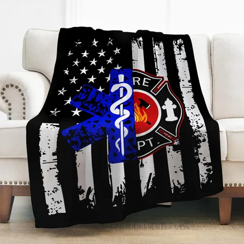 Vista 14 de Levens Manta de franela con silueta de soldado de la bandera estadounidense Grunge de 50 x 60 pulgadas, ultra suave, ligera, acogedora manta