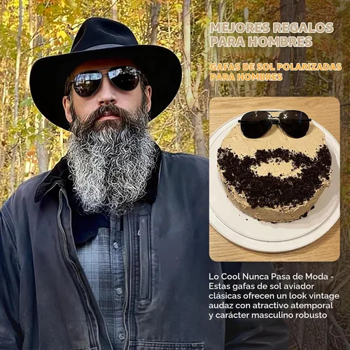 Vista 4 de Gafas de sol polarizadas aviador para hombre y mujer Marco A1-Negro Lente Gris