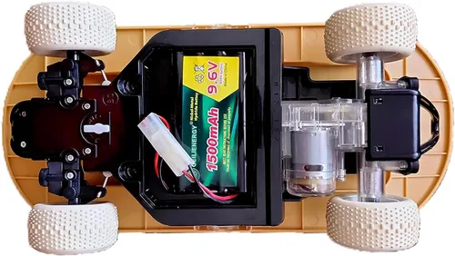 Vista 3 de Paquete de batería recargable NI-MH de 9.6V 1500mAh para barcos de coches RC Robots y cable de cargador