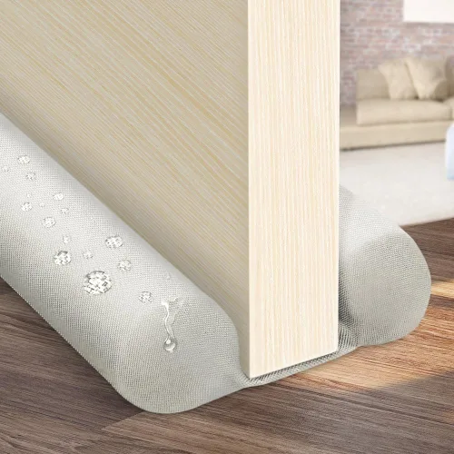 Vista 10 de Topes dobles para puertas impermeables, tamaño ajustable de 30" a 36", protectores de corrientes de aire, bloqueador de ruido, bloqueador de brisas