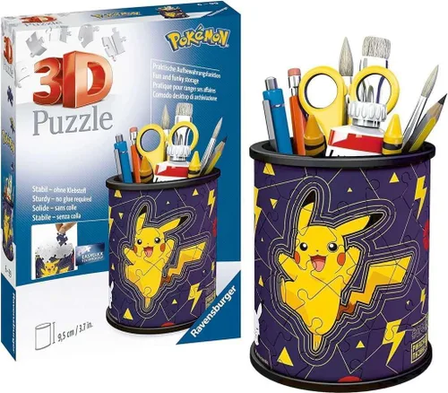 Vista 3 de Ravensburger Pokemon Gifts - Rompecabezas 3D para niños a partir de 6 años - 54 piezas - Pote de lápices - No requiere pegamento