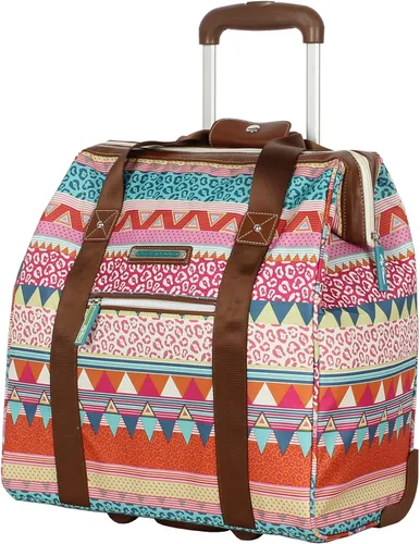 Vista 5 de Lily Bloom Maleta de 3 piezas Softside Spinner Maleta On The Prowl Softshell - Juego de equipaje expandible con ruedas giratorias