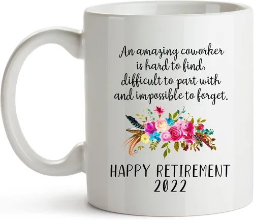 Vista 7 de YouNique Designs Taza de jubilación para mujer 2022, 11 onzas, taza de café de jubilación femenina, taza de jubilación para mujeres, taza de feliz