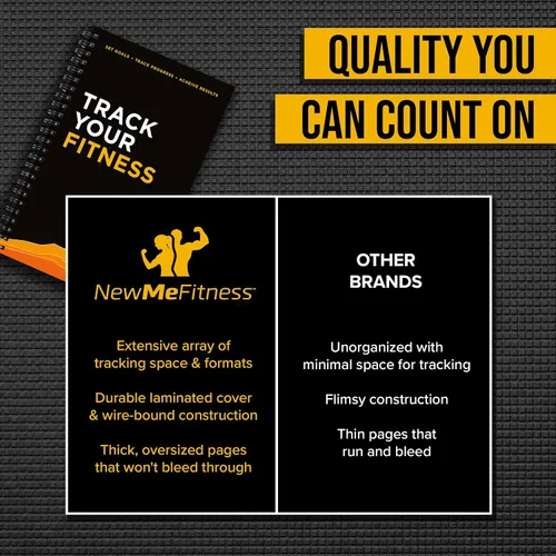 Vista 7 de Diario de fitness NewMe Fitness para mujeres y hombres, diario de alimentos y entrenamiento, libro de registro planificador para rastrear la pérdida