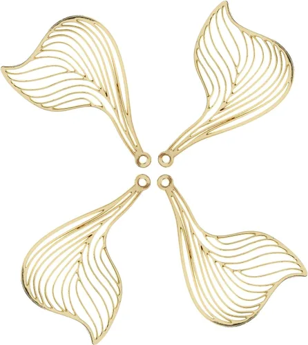 Vista 25 de John Bead Beadwork Findings - Colgante dorado (3 unidades)