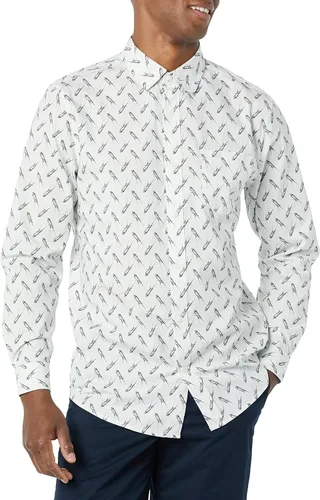 Vista 4 de Tienda Essentials Camisa de popelina elástica de manga larga para hombre