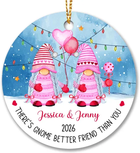 Vista 21 de Adornos de Navidad personalizados 2025 para amigas, regalos de adorno para la decoración del árbol de Navidad, regalo personalizado de Navidad