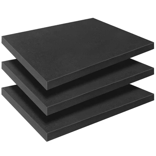 Vista 14 de Insertos de espuma de poliuretano negro para estuches, 16 x 12 x 4 pulgadas, relleno de embalaje cortable para caja de herramientas, cámara
