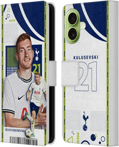 Vista 11 de Head Case Designs Officially Licensed Tottenham Hotspur F.C. Cristian Romero 2022/23 First Team Leather Wallet Case Compatible with Apple iPhone 11