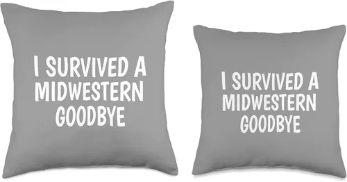 Vista 3 de Redds Threads I Survived A Midwestern Goodbye - Almohada (16 x 16 pulgadas), multicolor