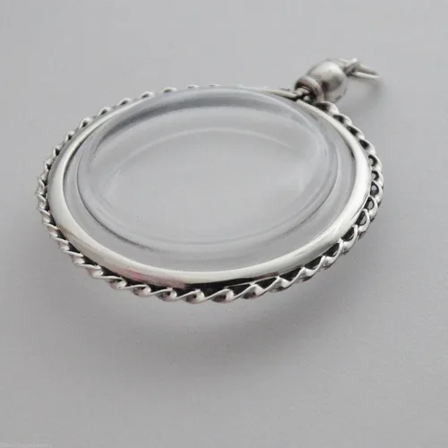 Vista 5 de FashionJunkie4Life Sterling Silver Oval Locket Necklaces for Women, 18" Cable Chain