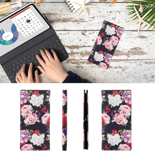 Vista 73 de HUA ANGEL Billetera ultra delgada para mujer, con bloqueo RFID, tarjetero de crédito, plegable, largo, hebilla magnética, billete para mujer, Owl