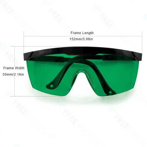 Vista 4 de FreeMascot Gafas de seguridad láser UV y rojas para 405 nm, 445 nm, 650 nm y luz láser infrarroja para depilación, protección ocular con montura