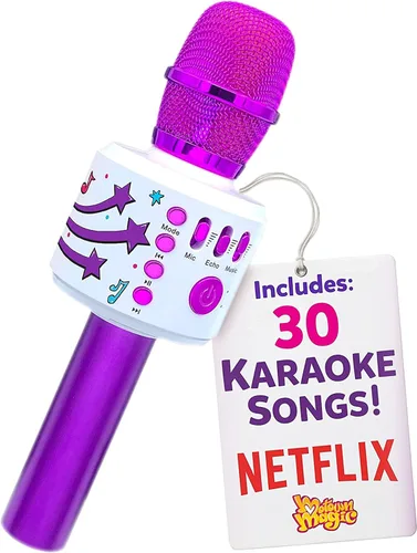 Vista 9 de Move2Play Motown Magic, Micrófono de karaoke Bluetooth Incluye 30 canciones famosas Micrófono de karaoke para niños Regalo de cumpleaños